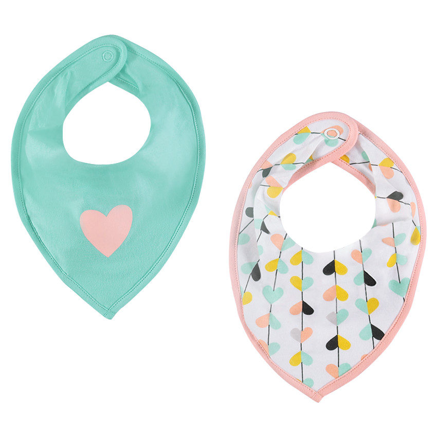 Σετ με 2 σαλιάρες ζέρσεϊ σε σχήμα μπαντάνας 