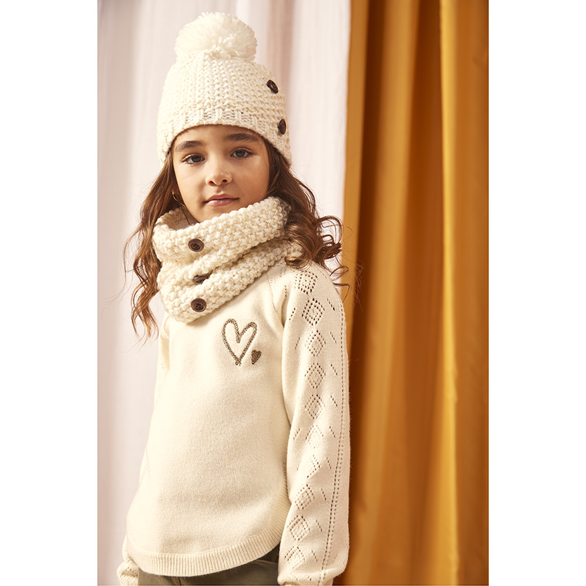 Πουλόβερ πλεκτό με κέντημα για κορίτσι 