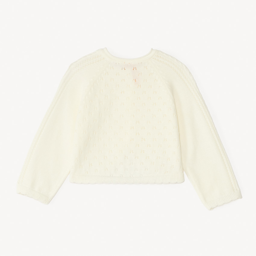 Γιλέτ μπόλντ σε πλέξη για κορίτσι μωρού. 