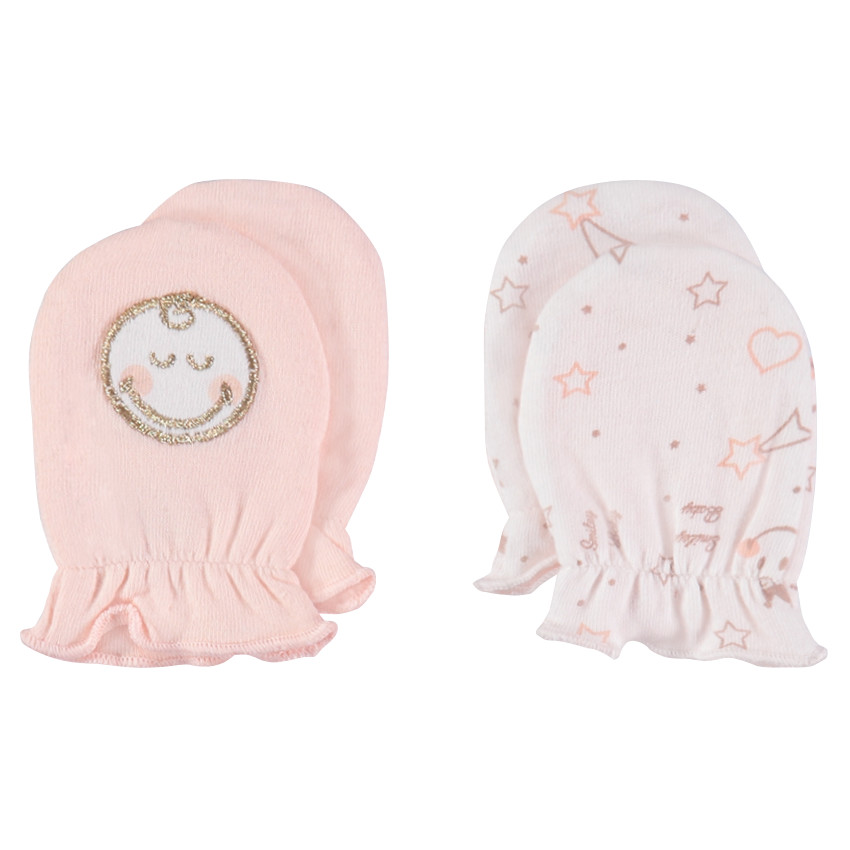 Σετ 2 ζευγάρια ζέρσεϊ γάντια ©Smiley χωρίς δάχτυλα 