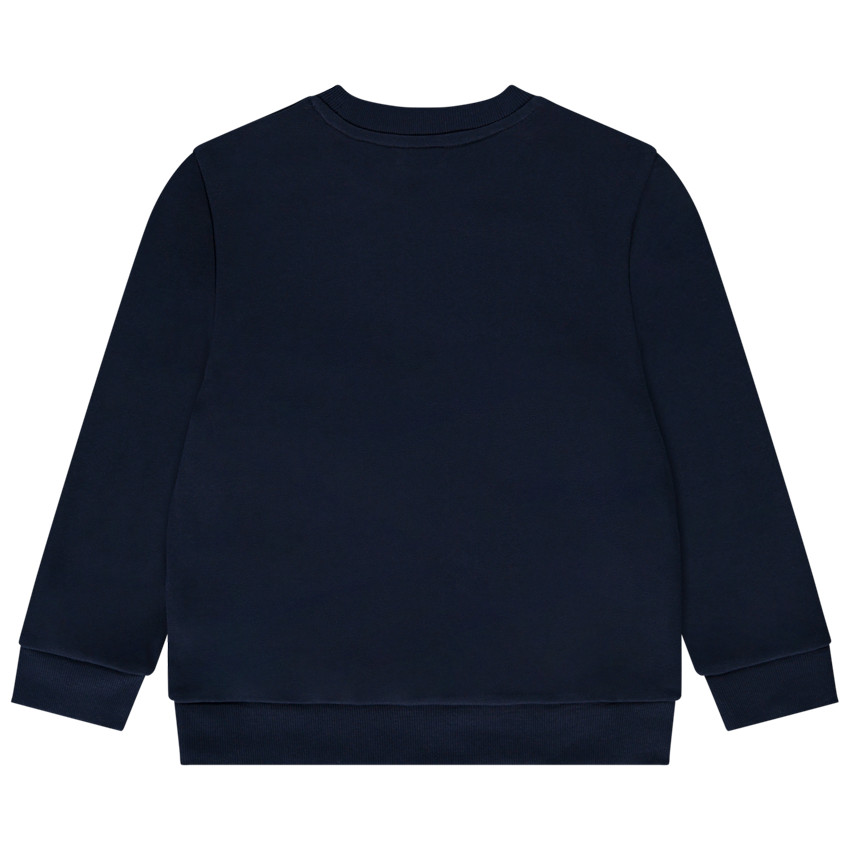 Φούτερ σε molleton μονόχρωμο με φαντεζί print για αγόρι 