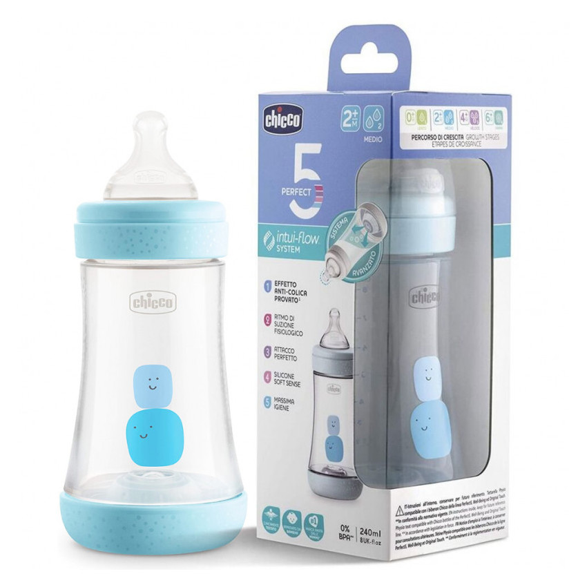 Μπιμπερον Πλαστικο P5 Σιελ 240Ml Θς 2M+ CHICCO 