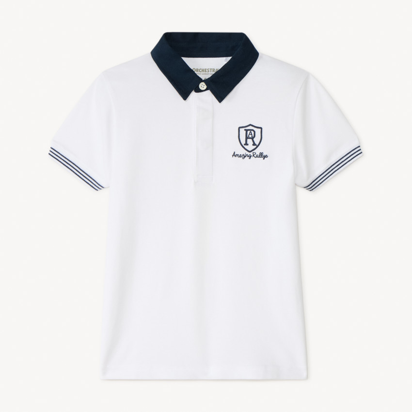 Πολό κοντομάνικο με κέντημα για αγόρι 