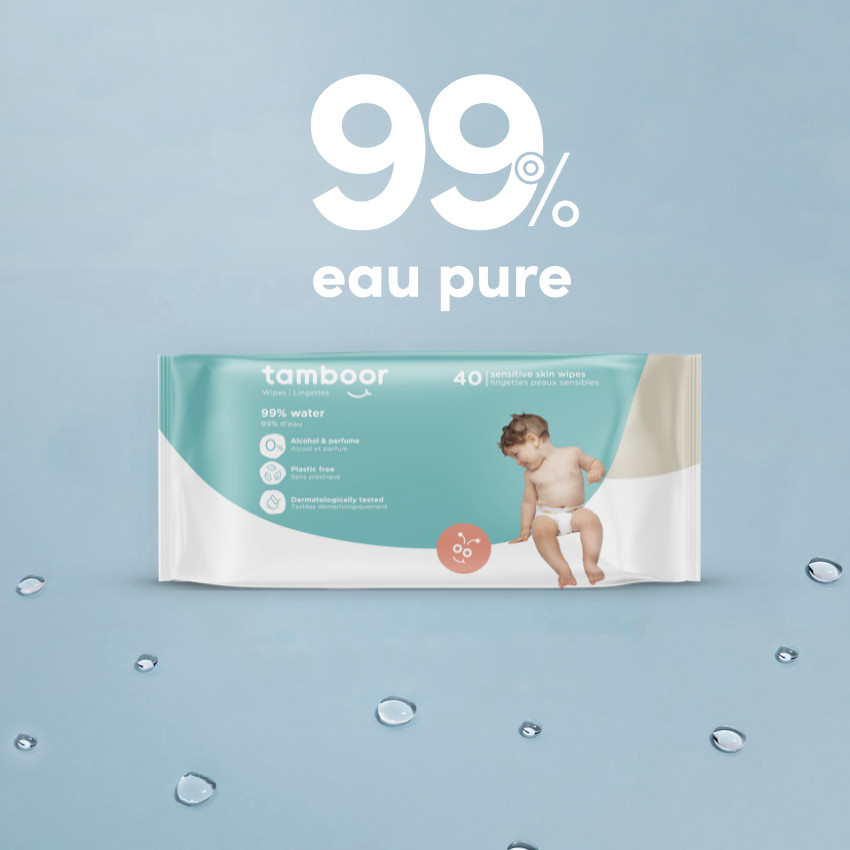 Πακέτο με 40 υποαλλεργικές μωρομάντηλες 