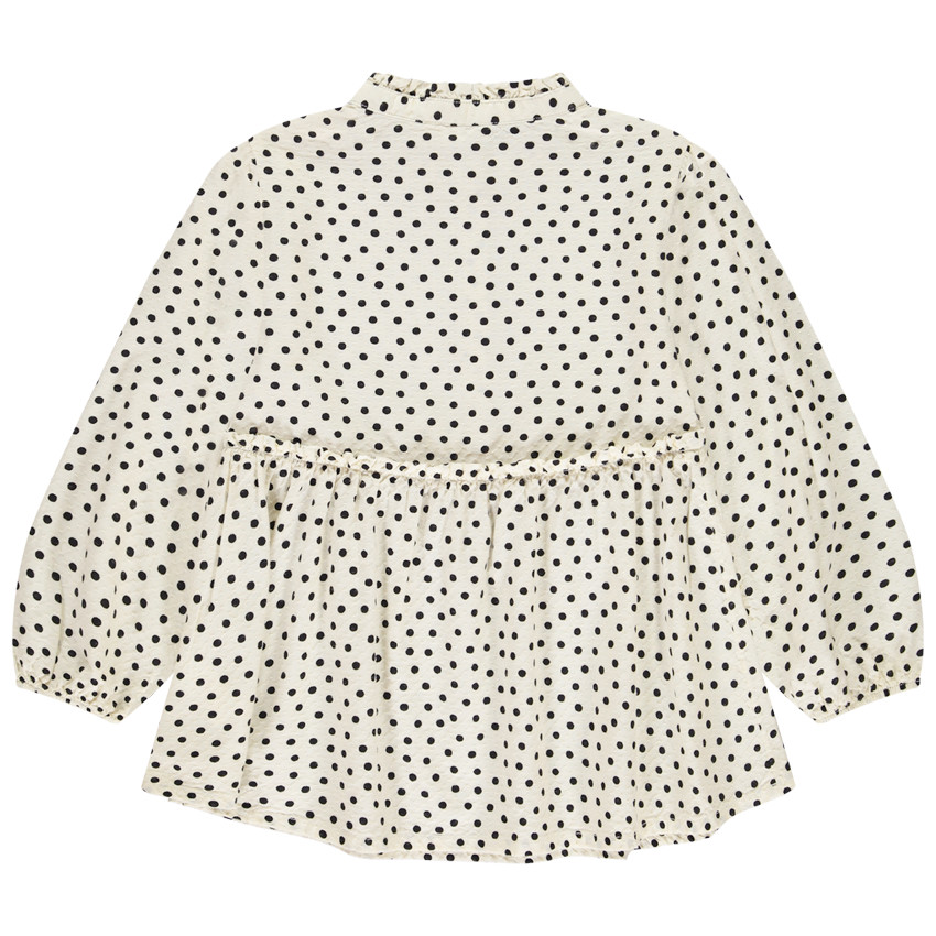 Tunique manches longues imprimé pois pour fille 