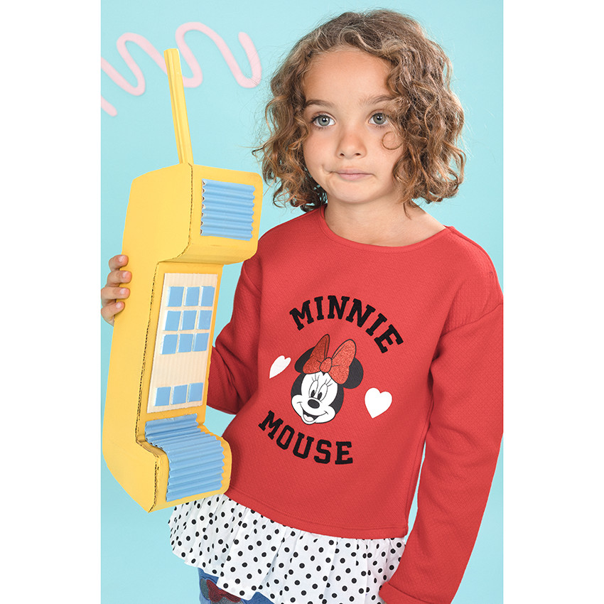 Sweat en molleton effet 2 en 1 print Minnie Disney à paillettes  Additional Sweat en molleton effet 2 en 1 print Minnie Disney à paillettes