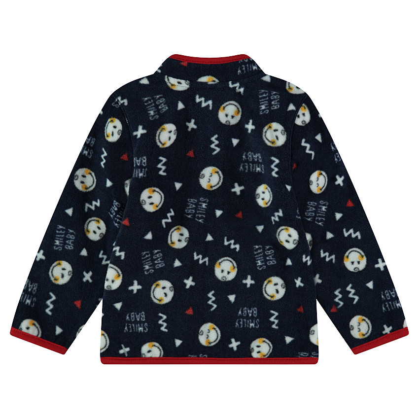 Ζακέτα φλις με μοτίβο ©Smiley σε όλη την επιφάνεια 