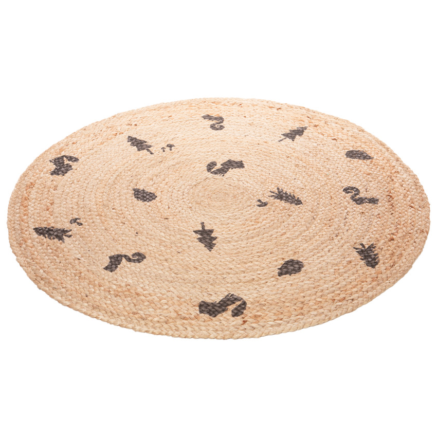 Χαλάκι δωματίου στρογγυλό από τζute 100cm 