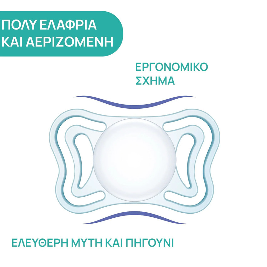 Πιπίλα Physio Light Σιελ 2-6Μ (2Τμχ) 