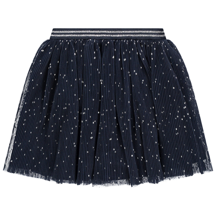 Φούστα φαντεζί με ασημένια πουά 