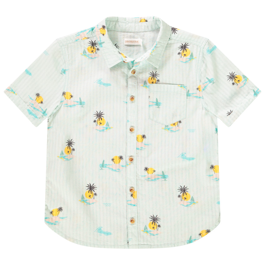 Πουκάμισο κοντομάνικο βαμβακερό με σχέδιο νησί για αγόρι  Additional Πουκάμισο κοντομάνικο βαμβακερό με σχέδιο νησί για αγόρι