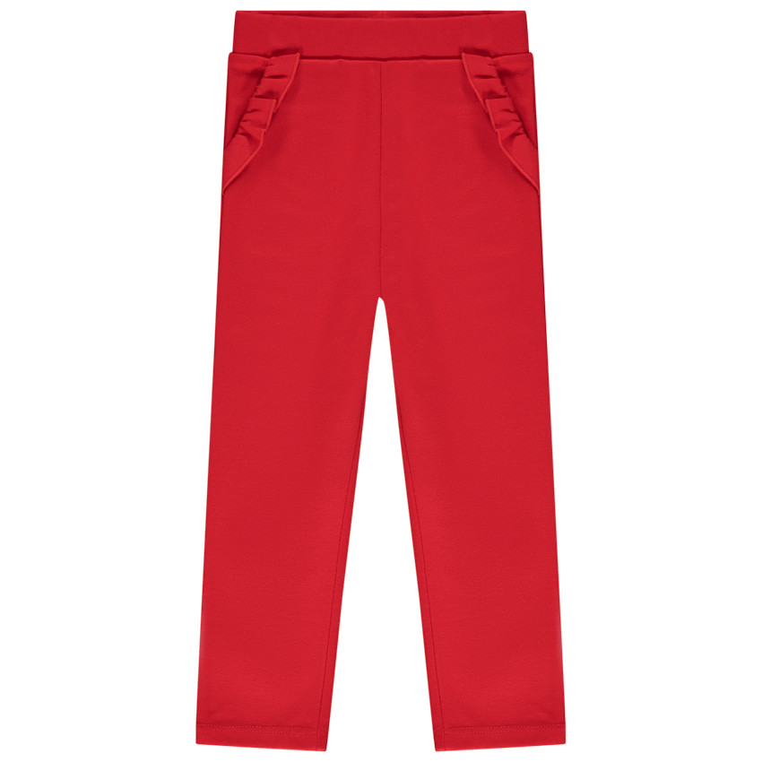 Κολάν milano μονόχρωμο με τσέπες με βολάν για bebe κορίτσι 