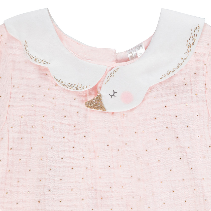 Σετ τουνίκ και κολάν με στάμπα Swan για bébé κοριτσι 