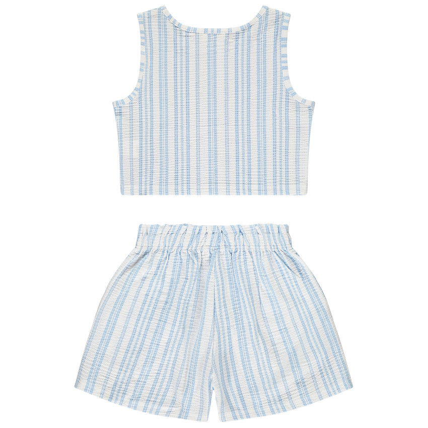 Σέτ κοντό 2 τμχ. ριγέ φουστίτσα για κορίτσι 