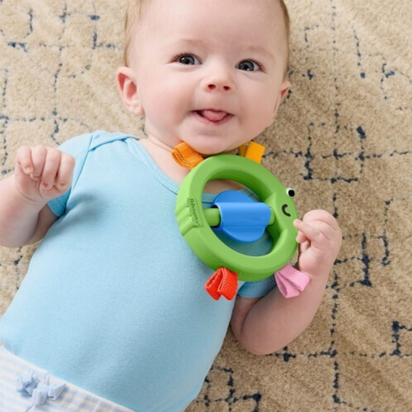 Mattel Ζωάκι από Ύφασμα Ribbit 'n Ribbons Frog Activity Ring Fisher-Price 