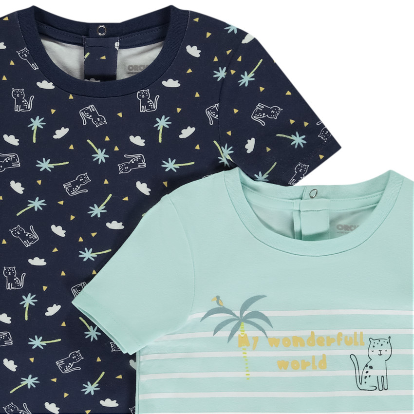 "Σετ από 2 combishorts με φαντεζί σχέδιο για μωρό αγόρι" 