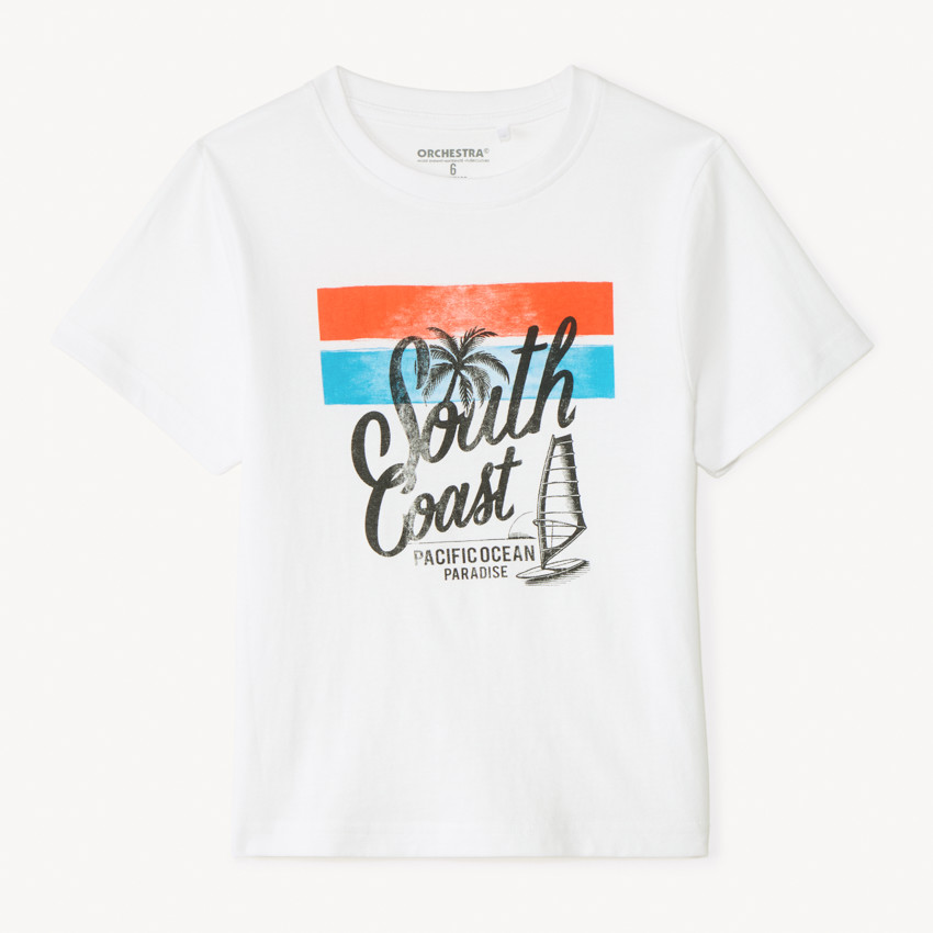 T-shirt με κοντά μανίκια, μονόχρωμο με φανταστικό σχέδιο για αγόρι 