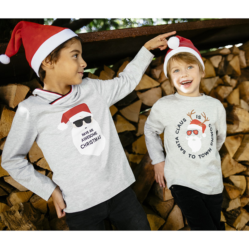 T-shirt manches longues print père Noël  Additional T-shirt manches longues print père Noël