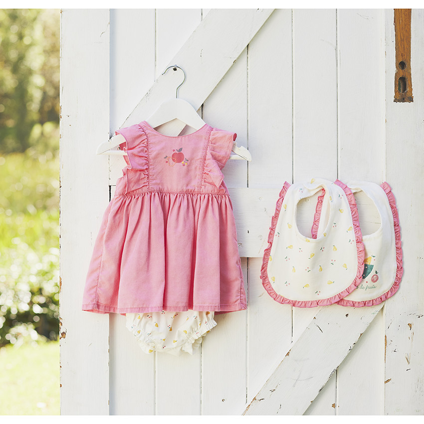 Σύνολο 2 τμχ. φόρεμα + bloomer με σχέδιο για μωρό κορίτσι 