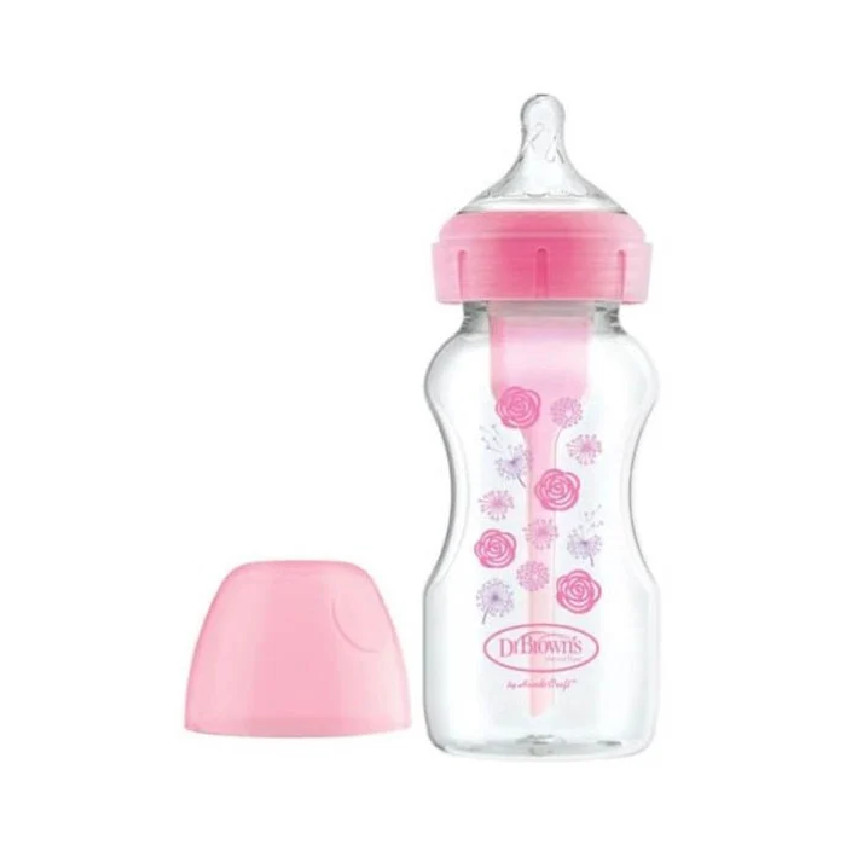 Μπιμπερό Πλαστικό Options+ (Φ.Λ.) 270 Ml Ροζ DRBROWN 