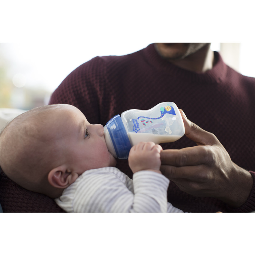 Μπιμπερο Closer to Nature 340ml - μέτρια ροή-μπλε 