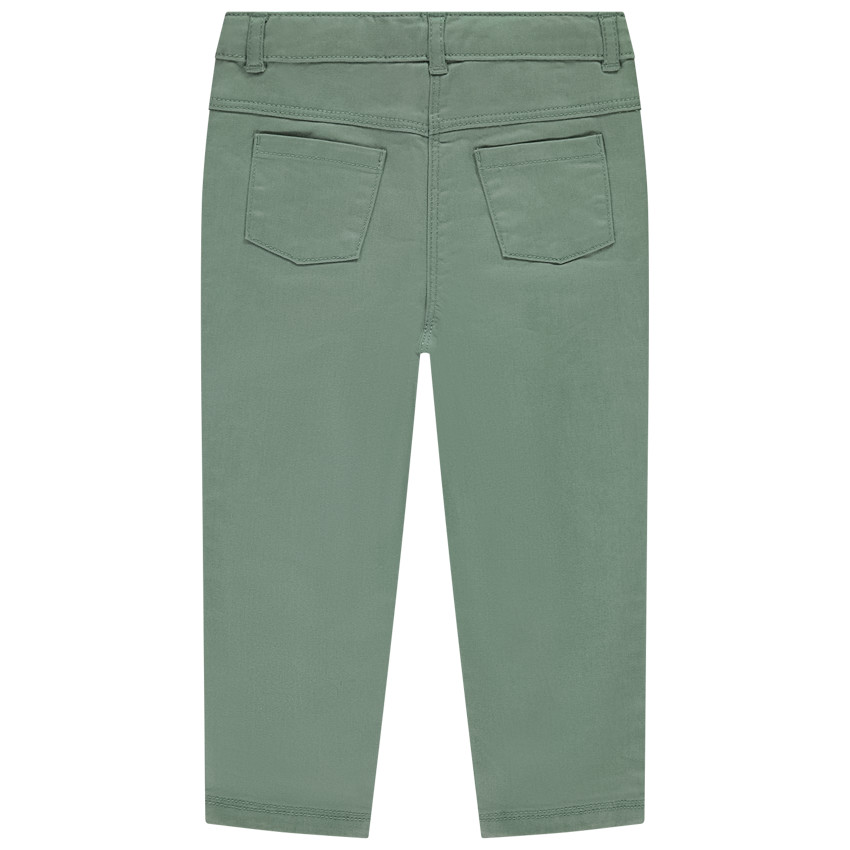 Παντελόνι μονόχρωμο από twill με τσέπες για μωρό κορίτσι 