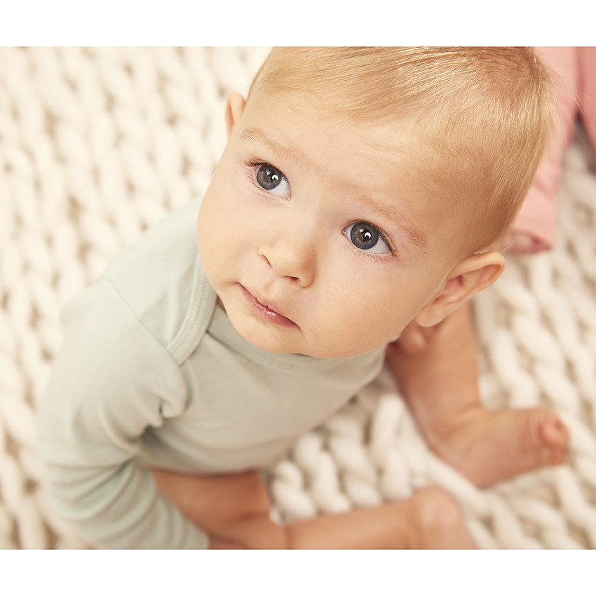 Σέτ από 5 μονόχρωμα μακρυμάνικα σώματα για μωρό 