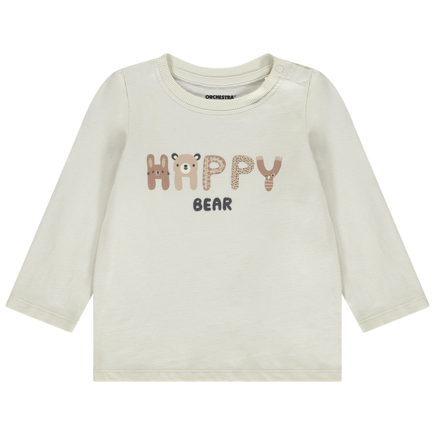 T-shirt manches longues print "Happy Bear" pour bébé garçon  Additional T-shirt manches longues print "Happy Bear" pour bébé garçon
