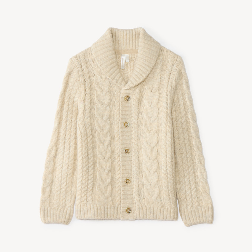 Gilet torsadé col châle bébé garçon 