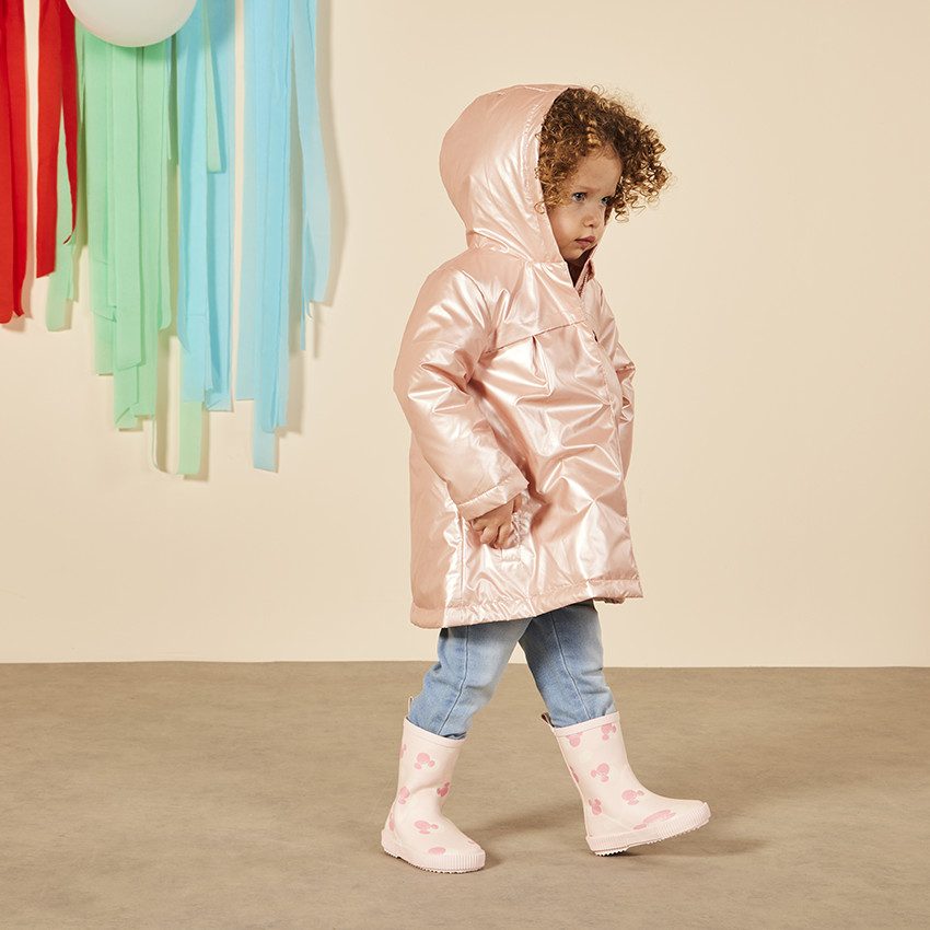 Πάρκα gomme déperlante effet nacré pour bébé fille 