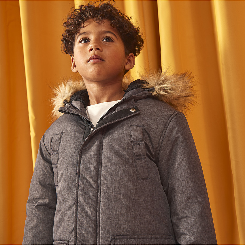 Παλτό για πολύ κρύο με αδιάβροχη κουκούλα από polyamide για αγόρι 