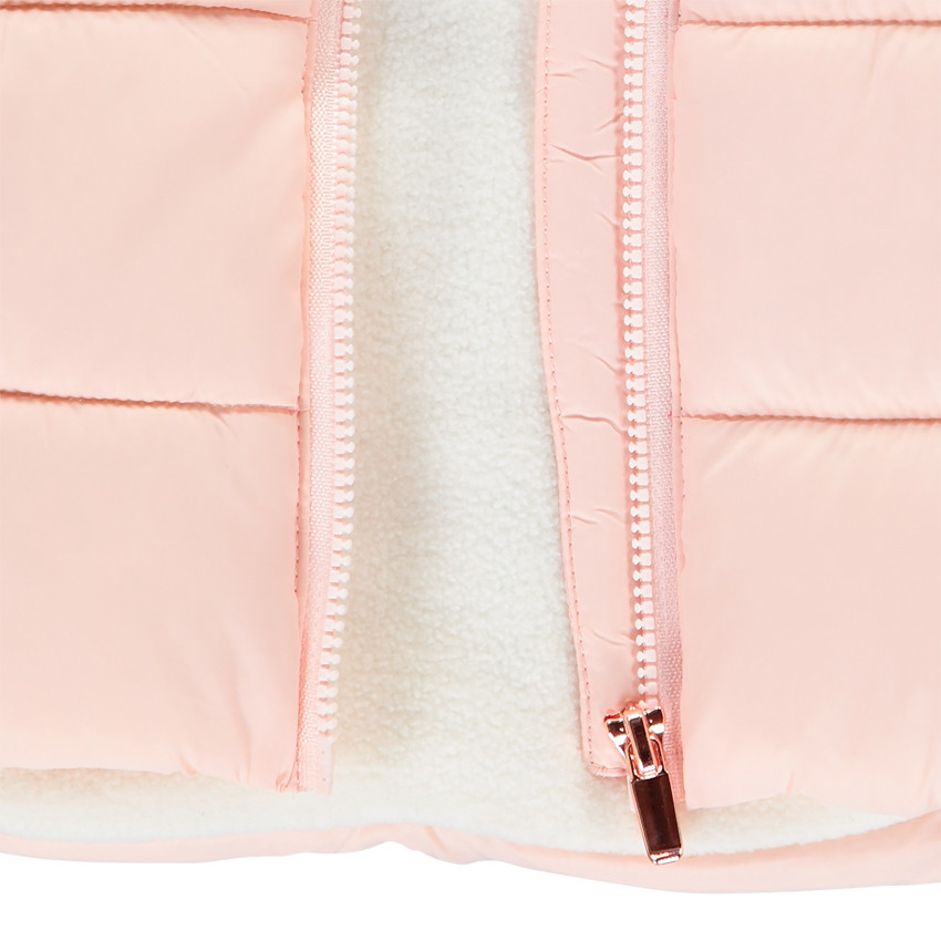 Μπουφάν με κουκούλα για bebe κορίτσι με επένδυση micropolaire 