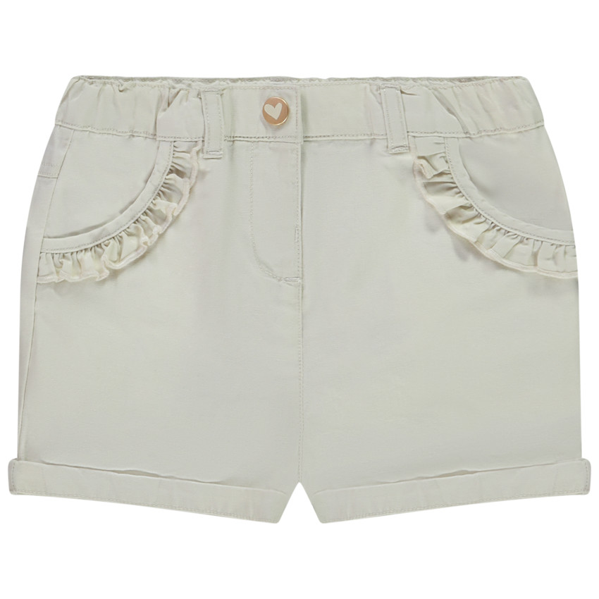 Σορτς με βολάν τσέπες για bebe κορίτσι 