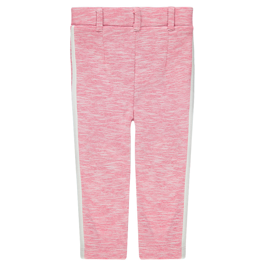 Παντελόνι από διπλό ζέρσεϊ με λωρίδες σε αντίθεση  