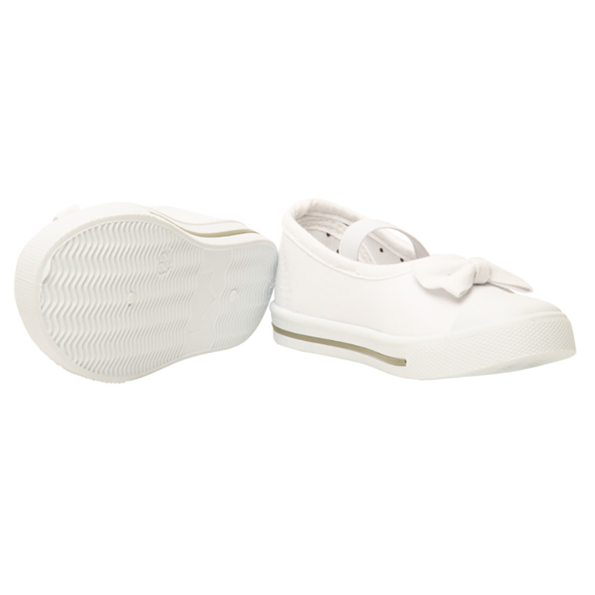 Αθλητικά παπούτσια από ύφασμα με φιόγκο και ελαστική λωρίδα για κορίτσι 