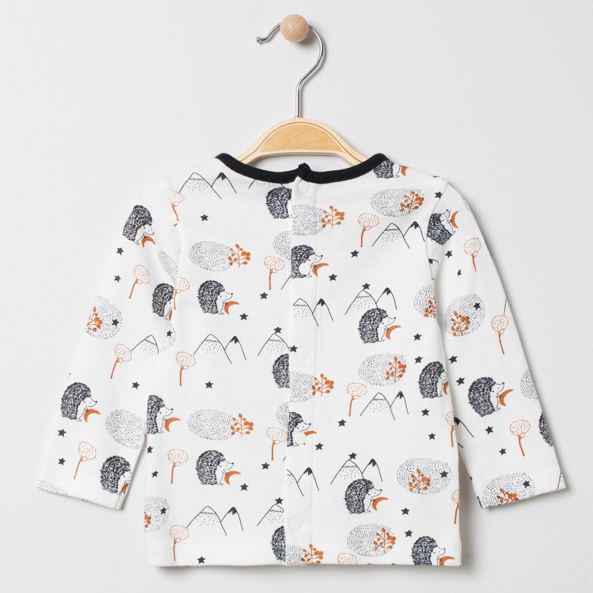 Ensemble salopette en maille twistée et t-shirt imprimé hérissons  Additional Ensemble salopette en maille twistée et t-shirt imprimé hérissons