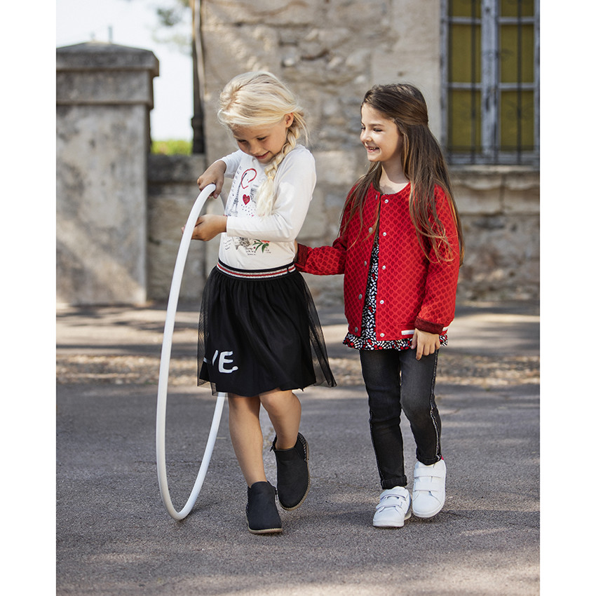 T-shirt μακρυμάνικο για κορίτσι σχέδιο Paris 