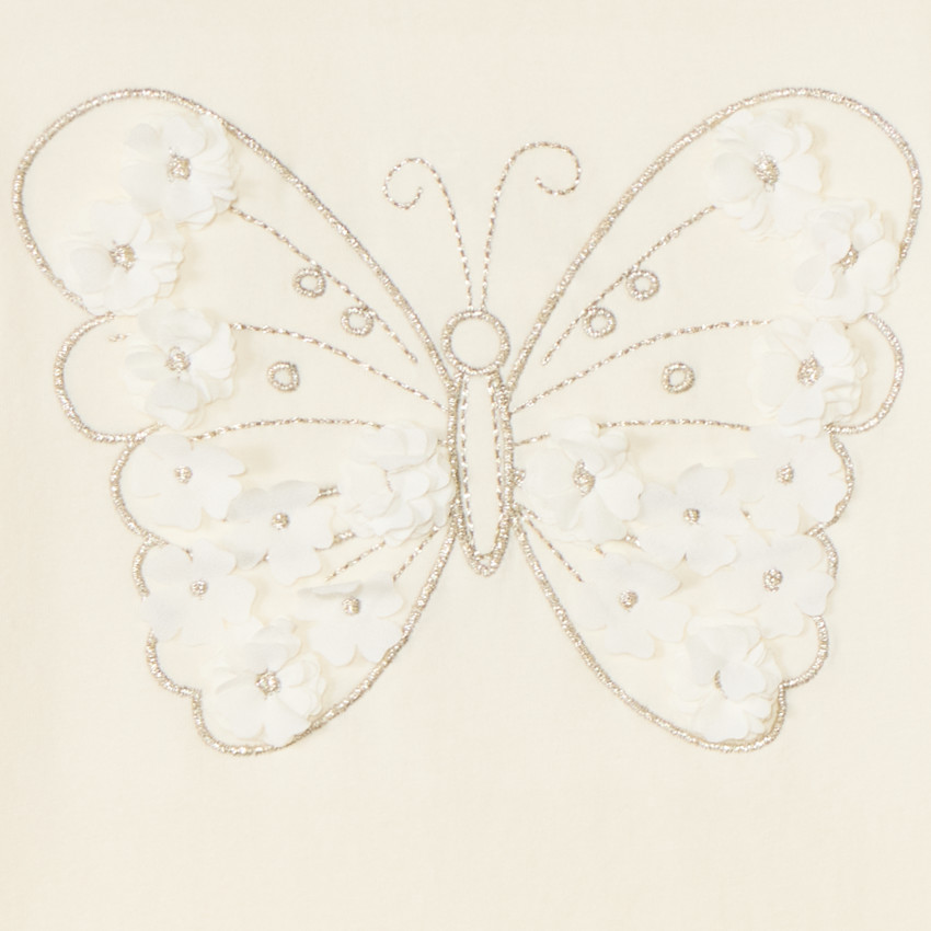 T-shirt με κοντά μανίκια με σχέδιο πεταλούδας για κορίτσι μωρό 