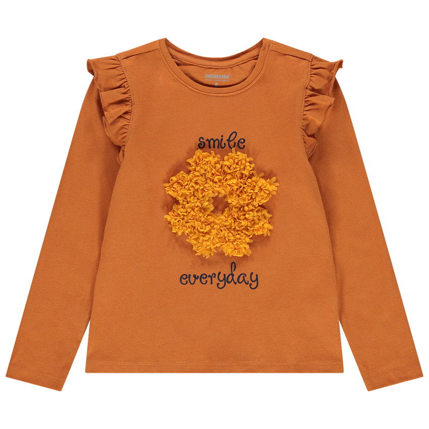 T-shirt manches longues volanté 