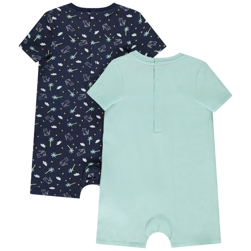 "Σετ από 2 combishorts με φαντεζί σχέδιο για μωρό αγόρι" 