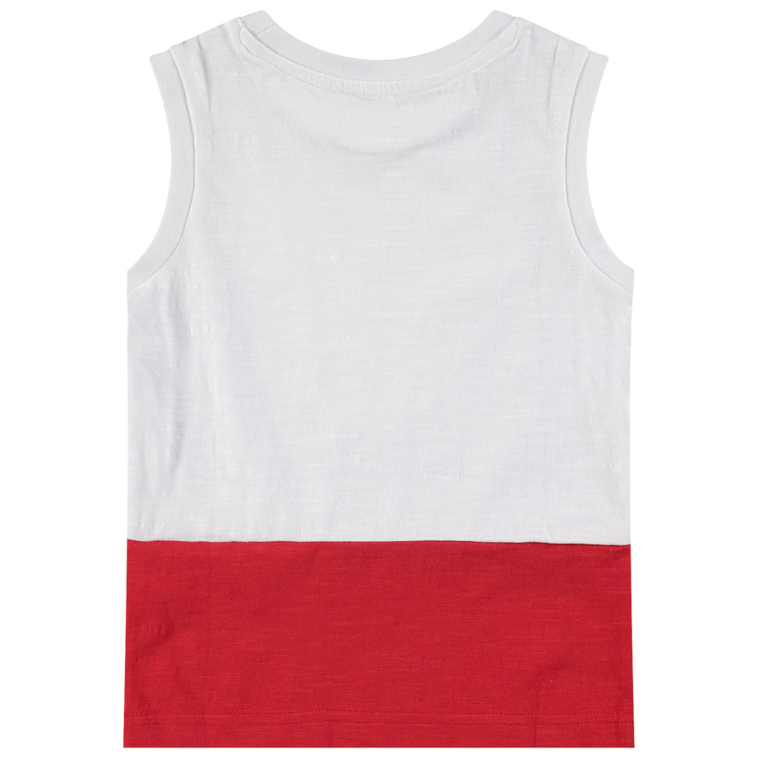 Αμάνικο ζέρσεϊ δίχρωμο μπλουζάκι με τύπωμα τον Μίκυ της Disney  