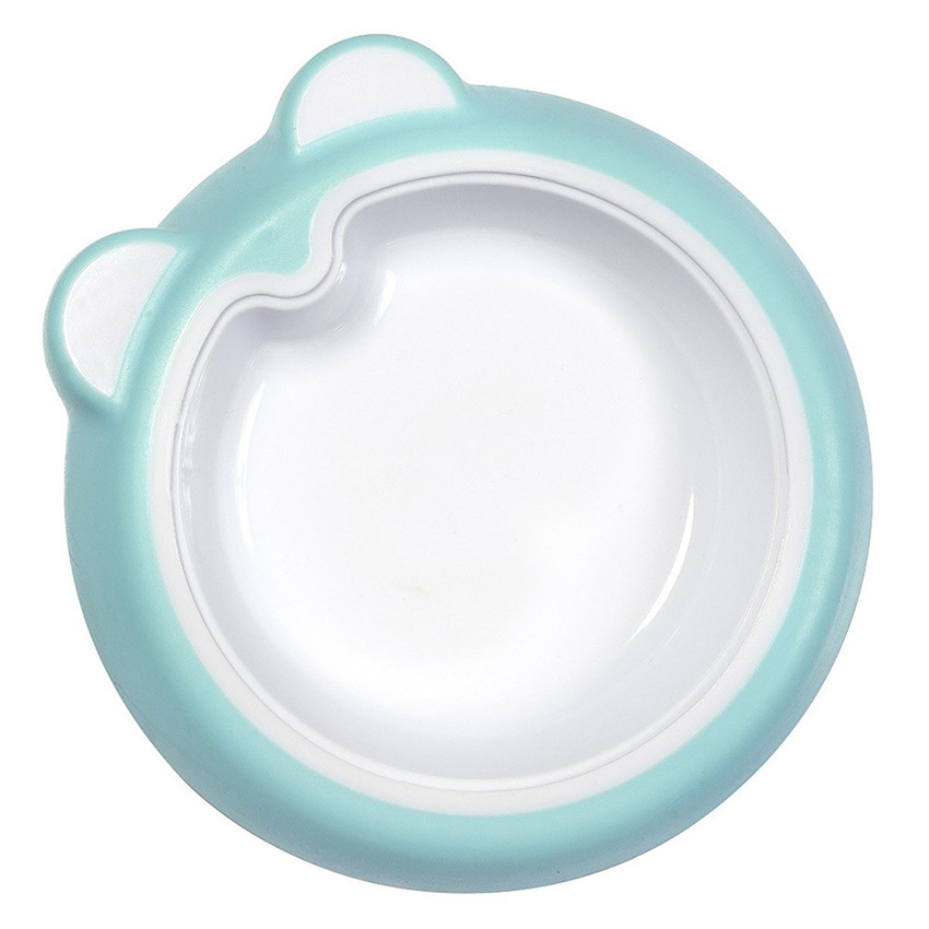 Μπλε πλακέ πιάτο μη ολίσθησης  