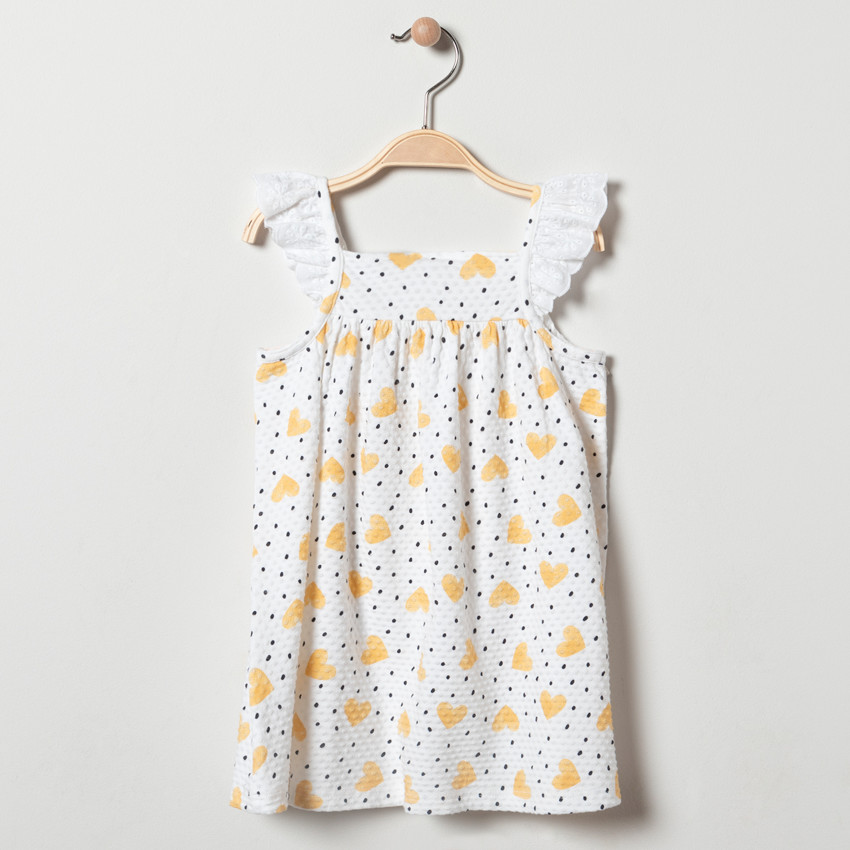 Τουνίκ με τιράντες με σχέδιο καρδιές για bebe κορίτσι 