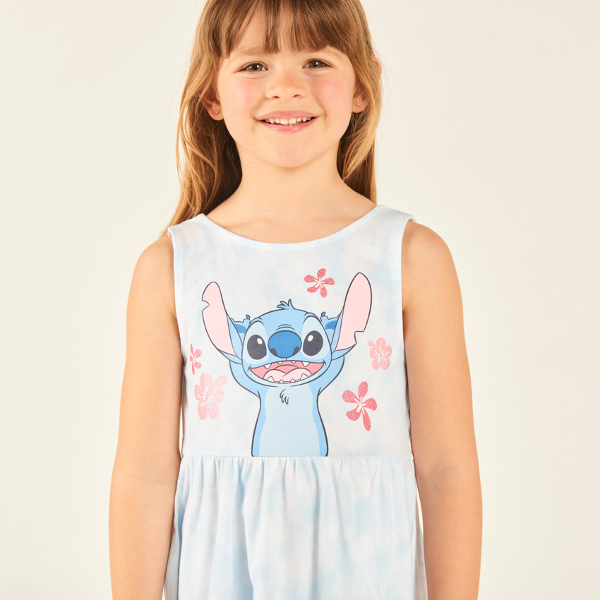 Φόρεμα με τιράντες tie and dye Stitch Disney για κορίτσι 