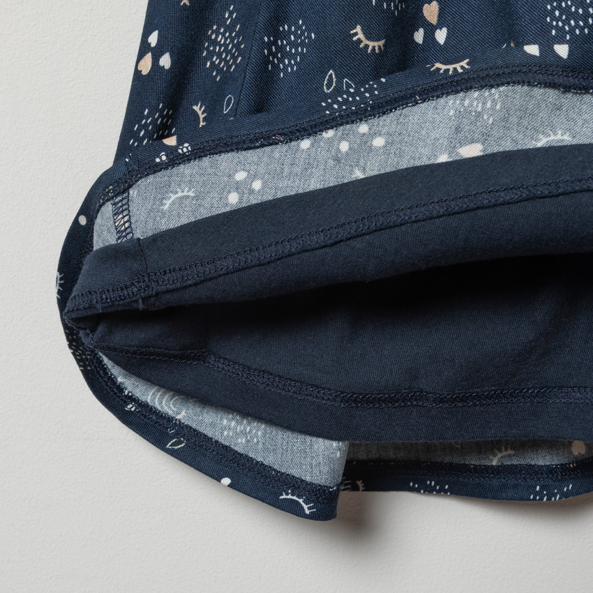 Φόρεμα κοντομάνικο effet 2 σε 1 για κορίτσι 