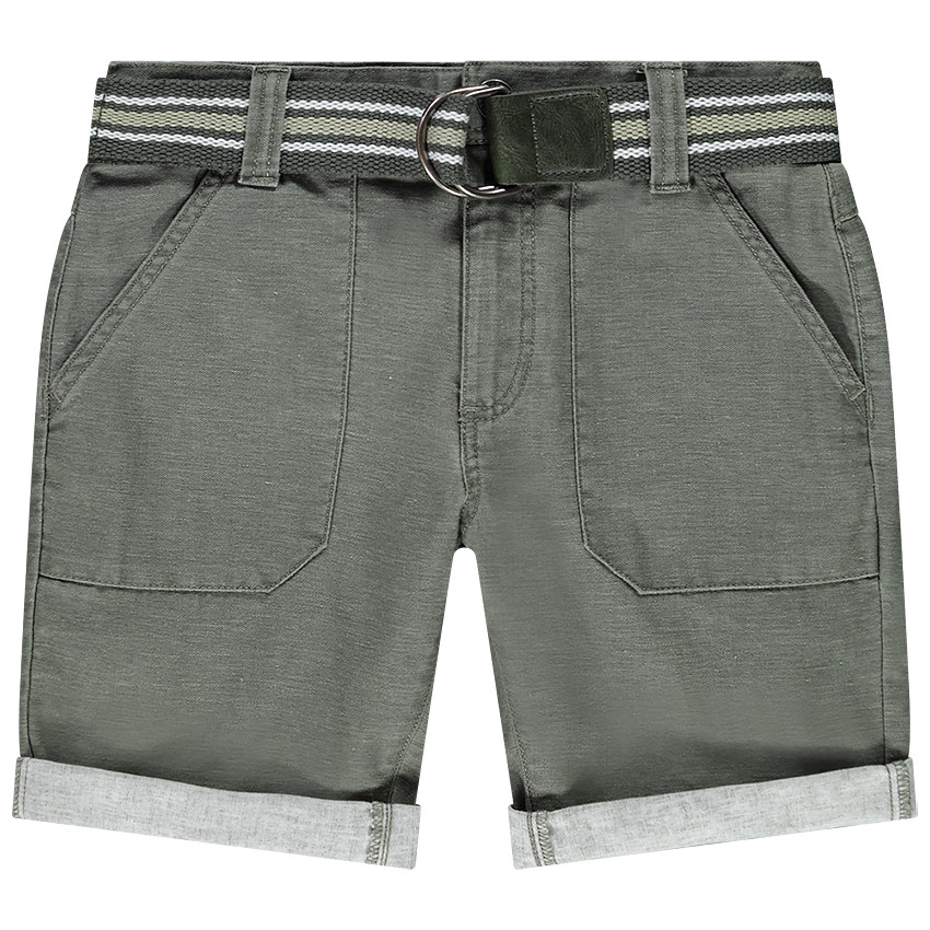 Bermuda cargo en coton et lin pour garçon 