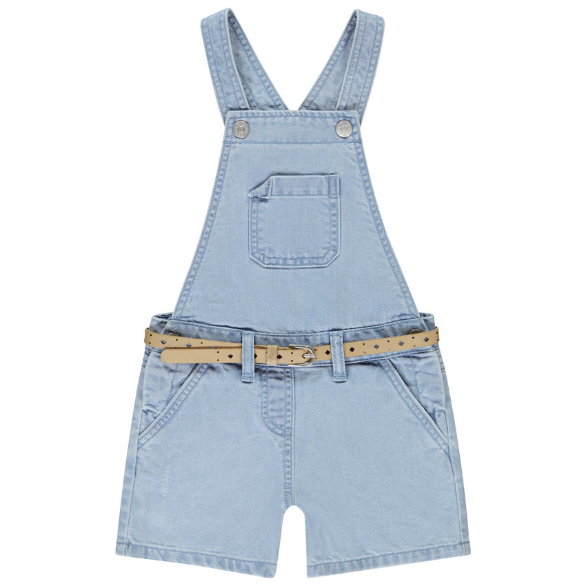 Σαλοπέτα κοντή από τζιν με πλεκτή ζώνη για κορίτσι 