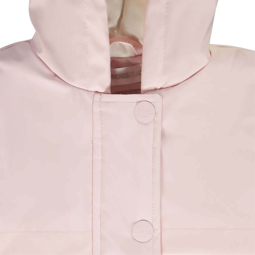 Παλτό από καουτσούκ μονόχρωμο με επένδυση και φόδρα για κορίτσι 