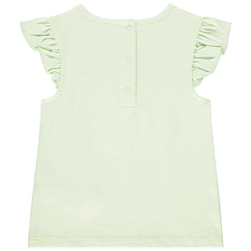 Κοντομάνικο μπλουζάκι με βολάν και patches για μωρό κορίτσι 