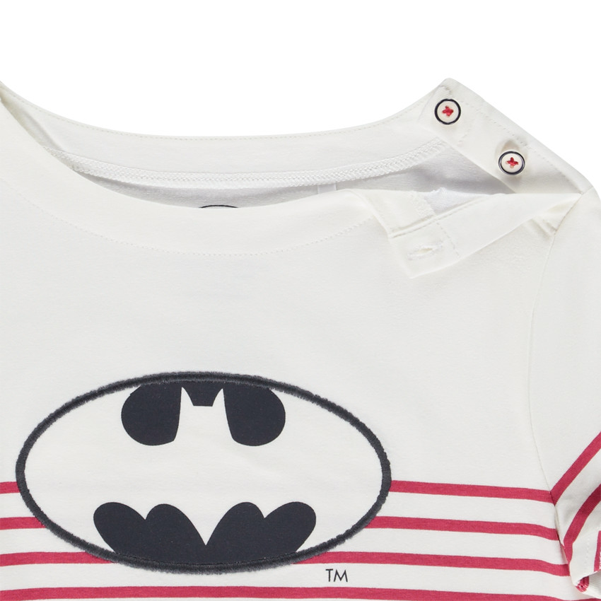 T-shirt κοντομάνικο jersey style marinière με patch κέντημα Batman για αγόρι Main T-shirt κοντομάνικο jersey style marinière με patch κέντημα Batman για αγόρι
